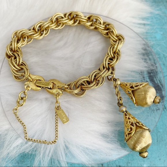 Vintage Monet Gold 60's Bolero Bracelet Book Piece